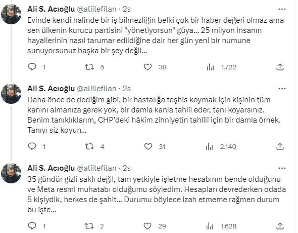 chpde-sosyal-garabet-iletisim-baskanligi-hayalleri-kuran-eren-erdemin-1694187771435.jpeg CHP'de 'sosyal' garabet! Kutu kolacı Eren Erdem'in iş bilmezliği tescillendi: "35 gündür hesaplar tam yetkiyle bende reklam veremiyorlar"-4