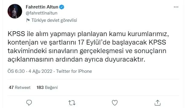 İletişim Başkanı Fahrettin Altun duyurdu! KPSS ile personel alım süreçleri yeni KPSS takvimine göre güncellenecek-3
