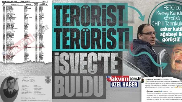 Başkan Erdoğanın bizzat İsveçten istediği firari FETÖcü Bülent Keneş CHPli Sezgin Tanrıkulunun terörist ağabeyi Saim Vildan Tanrıkulu ile görüştü!