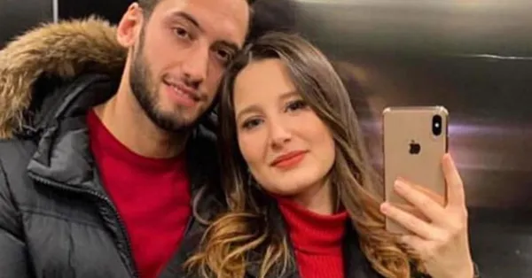 Milan'ın yıldızı Hakan Çalhanoğlu ile eşi Sinem Gündoğdu'nun kızları Liya'dan ilk poz!