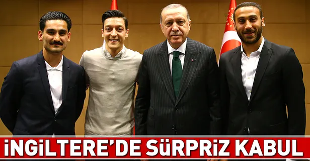 Cumhurbaşkanı Erdoğan İngiltere'de Türk futbolcuları kabul etti