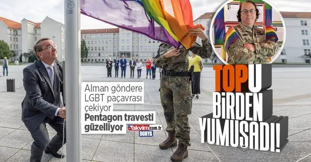 Almanya Savunma Bakanı Boris Pistorius LGBT terörüne destek! Paçavrayı göndere çekti