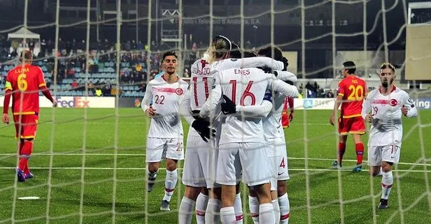 A Milli Takım, H Grubu’nu ikinci sırada noktaladı! Andorra: 0 - Türkiye: 2 Maç sonucu