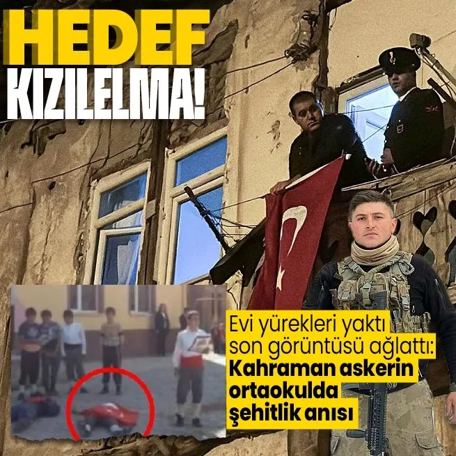Şehit Yasin Karacanın son görüntüleri ortaya çıktı: Kızılelmaya kadar devam komutanım | Ortaokulda şehit olan bir askeri canlandırdığı ortaya çıktı