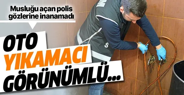 Adana’da oto yıkamacıya baskın yapan polis gözlerine inanamadı! Yerin tam 3 metre altında...