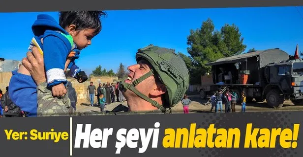 Barış Pınarı Harekatı bölgesinde yürekleri ısıtan görüntü!