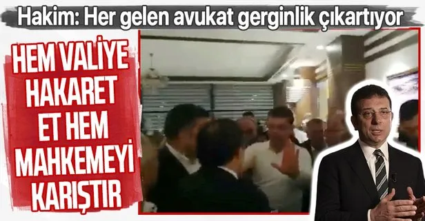 CHP’li Ekrem İmamoğlu’nun valiye hakaret davasında gergin anlar! Hakim: Her gelen avukat gerginlik çıkartmaya çalışıyor