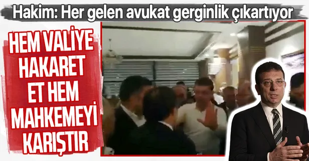 CHP'li Ekrem İmamoğlu'nun valiye hakaret davasında gergin anlar! Hakim: Her gelen avukat gerginlik çıkartmaya çalışıyor