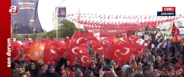 Şanlıurfa'da Başkan Erdoğan coşkusu! 7'li koalisyona ders niteliğinde kareler: "Urfalıyım ezelden gönlüm geçmez Reis'ten" - 12