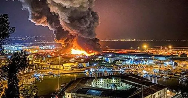 Son dakika: İtalya’da limana ait depoda önce patlama, sonra yangın!  4 depo kullanılamaz halde
