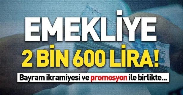 Emekliye 2 bin 600 TL