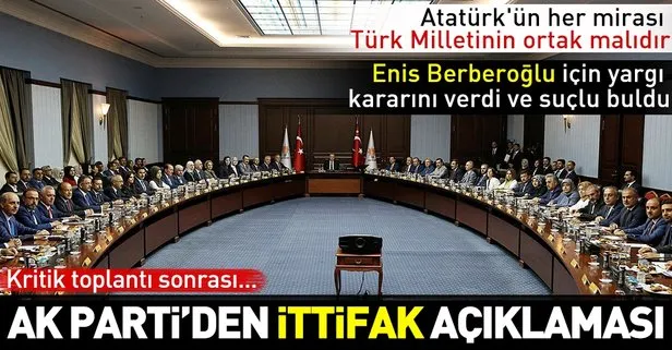 AK Parti MKYK sonrası açıklamalar