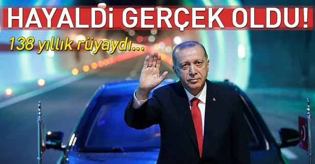 Cumhurbaşkanı Erdoğan Ovit Tüneli’ni açtı