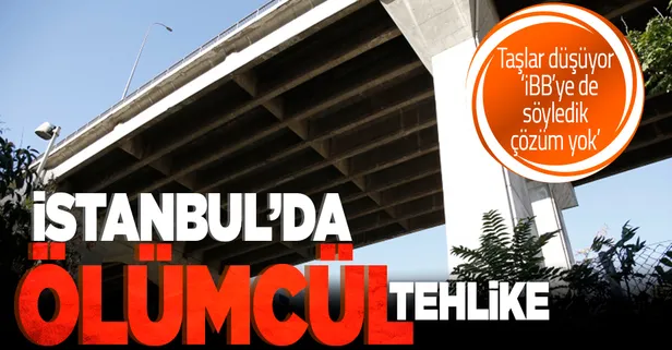 15 Temmuz Şehitler Köprüsü'nde görünmeyen tehlike! Ortaköy Viyadüğü'nden parçalar düşüyor