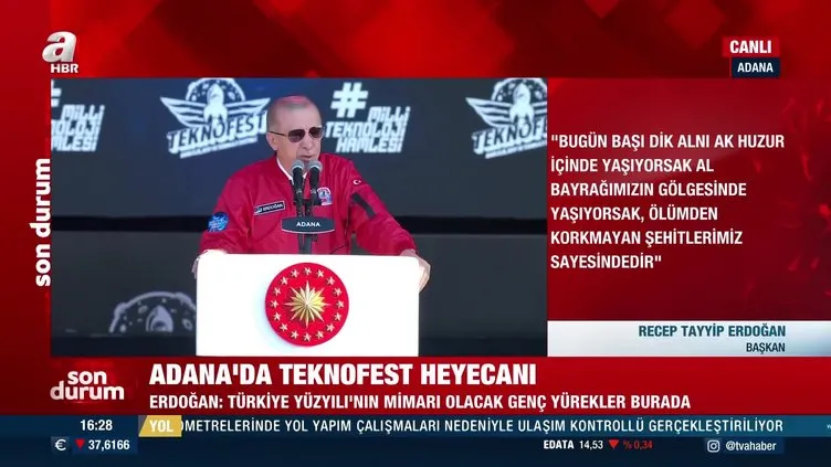 Başkan Erdoğan TEKNOFEST’te konuştu!