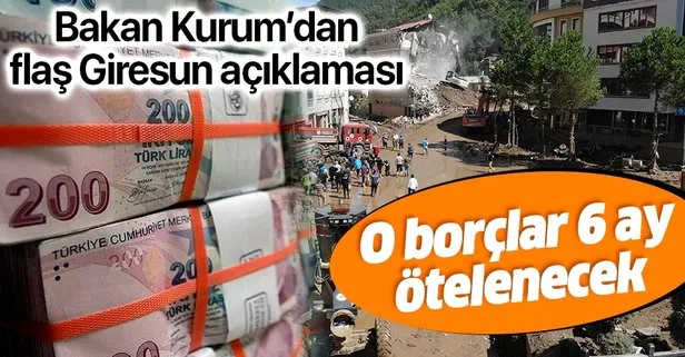 Son dakika: Bakan Murat Kurum’dan Giresun açıklaması: İller Bankası’na olan borçlar 6 ay ötelenecek