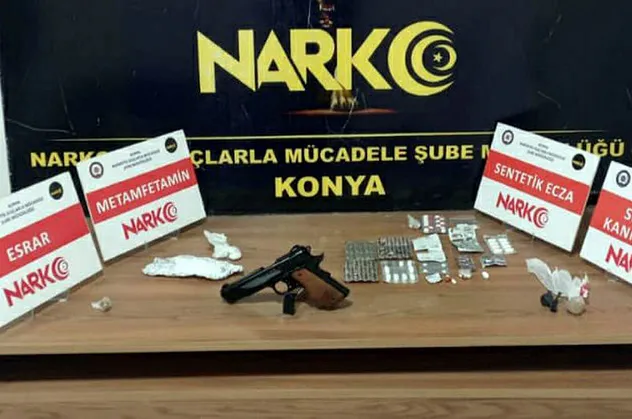 Konya'da uyuşturucu operasyonu: 25 gözaltı