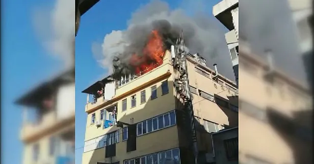 Güngören'de tekstil atölyesi alev alev yandı