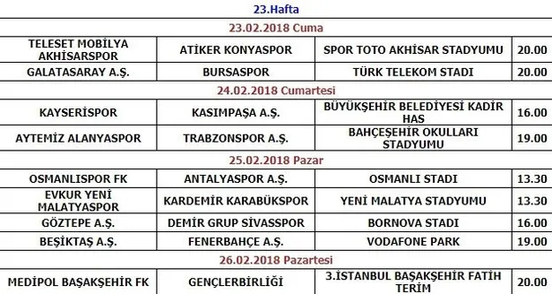 Derbi tarihleri açıklandı-1
