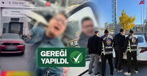 Kağıthane'de trafiği birbirine katan maganda için gereği yapıldı