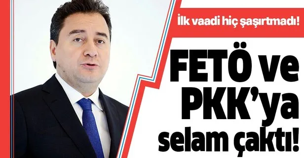 Deva Partisi Genel Başkanı Ali Babacan FETÖ ve PKK’ya yeşil ışık yaktı!