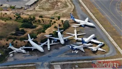 Atatürk Havalimanı’ndaki uçak mezarlığı böyle görüntülendi