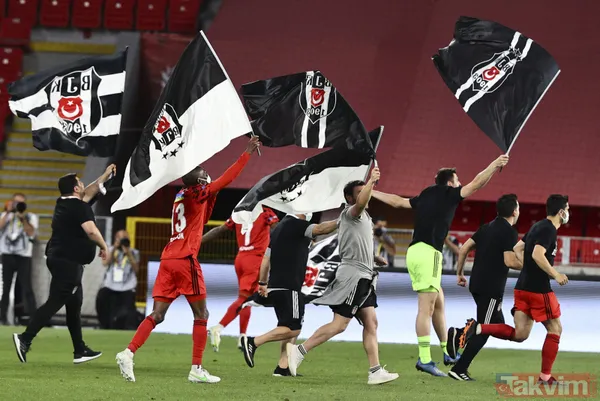 Ziraat Türkiye Kupası'nı kazanan Beşiktaş kupayı kaldırdı! İşte kutlamalardan kareler... - 45