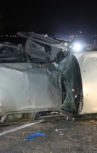 Denizli'de kontrolden çıkan araç takla attı! Aynı aileden 3 kişi öldü şoför şoka girdi: Karım öldü