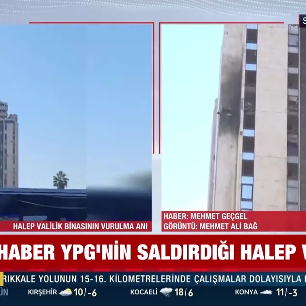 Halep valilik binasına Drone'lu saldırı!