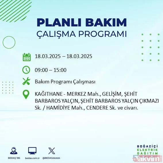 İstanbul elektrik kesintisi: 18 Mart 2025 İstanbul'da hangi ilçelerde elektrik yok? BEDAŞ listeledi - 25