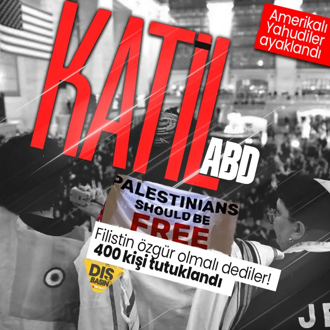 Amerikalı Yahudilerden İsraile soykırım tepkisi Filistin özgür olmalı sloganıyla yüzlerce kişi ayaklandı: Katliamdan ABD sorumlu