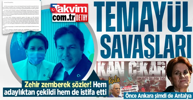 İYİ Parti'de 'temayül' krizi! Önce Ankara şimdi de Antalya... Demre Belediye Başkanı Okan Kocakaya zehir zemberek sözlerle istifa etti