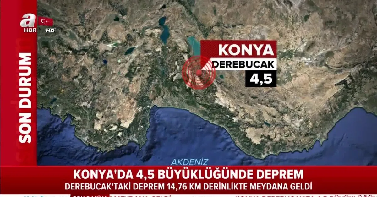 Son Dakika Konya Nin Derebucak Ilcesinde 4 5 Buyuklugunde Deprem Takvim