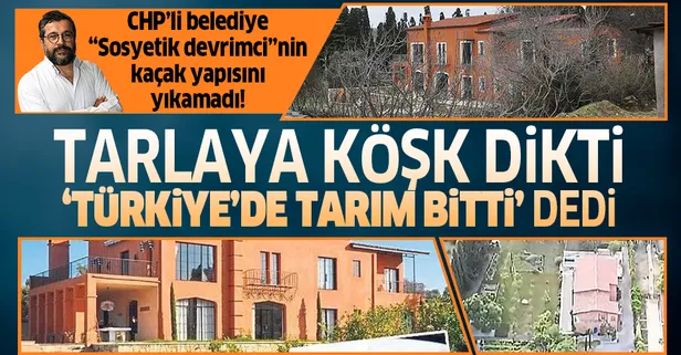 ODA TV'nin sahibi Soner Yalçın tarlaya kaçak köşk dikti