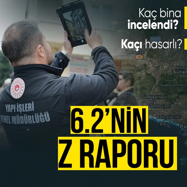6.2 ve 5.9luk depremler sonrası hasar tespit raporu! İstanbulda kaç bina incelendi, kaçı hasarlı?