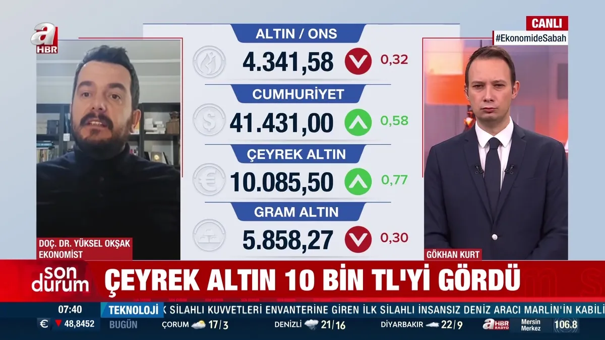Altın rekor kırmaya devam ediyor... Çeyrek altın 10 bin TL'yi aştı!