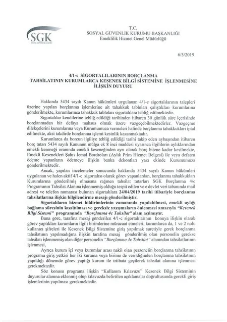 sgk ssk bagkur emeklilik islemleri