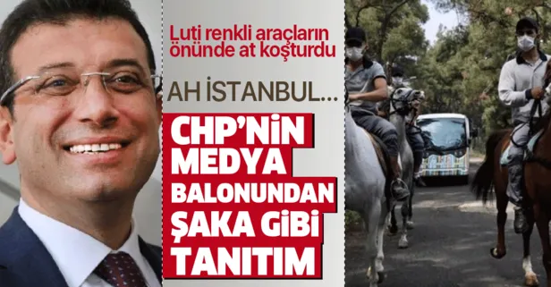 CHP’li Ekrem İmamoğlu atları kurtarma projesinde atları koşturarak tanıtım yaptı