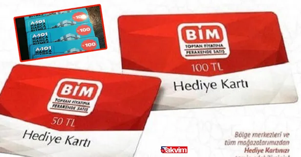 BİM - A101 hediye kartı nasıl alınır? 50 TL, 100 TL BİM A101 hediye çeki, sanal çek nereden alınabilir?