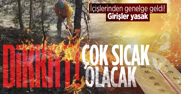 İçişleri Bakanlığından 'sıcaklık' genelgesi! Orman yangınlarına karşı alınacak tedbirler sıralandı! AFAD, Meteoroloji...