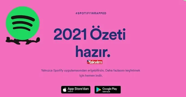 Spotify 2021 en çok dinlediklerim nereden bakılır? Spotify Wrapped 2021 özeti şarkılar listesi ekranı! 2021 Spotify Wrapped nasıl bakılır?