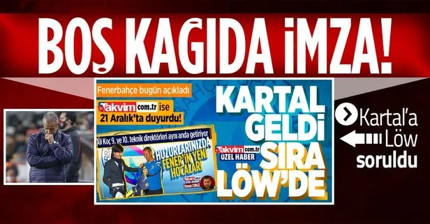 Fenerbahçe teknik direktörü İsmail Kartal’dan ’Joachim Löw’ açıklaması! Boş kağıda imza...
