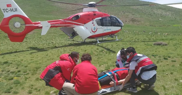 Yaylada babasının ölüm haberini aldı ambulans helikopterle hastaneye kaldırıldı
