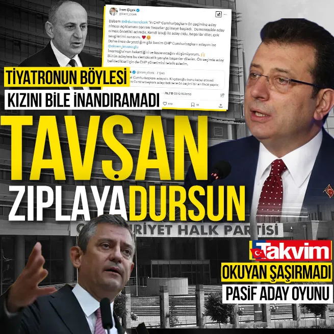 CHPden yine tavşan aday oyunu! İmamoğlunun karşısına pasif aday Dursun Çiçek... Kızının paylaşımı tiyatroyu ifşa etti