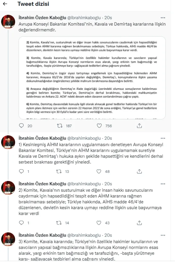 CHP'li İbrahim Kaboğlu'ndan skandal çağrı: Selahattin Demirtaş ve Osman Kavala serbest bırakılsın!-6