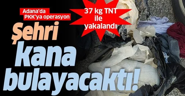 Adana’da eylem hazırlığındaki terörist 37 kilogram TNT ile yakalandı