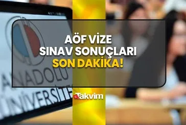 AÖF sınav sonuçları aof.anadolu.edu.tr adresinde!