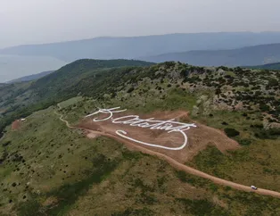 Bursa'da 20 dönümlük alana Atatürk'ün dev imzası çizildi