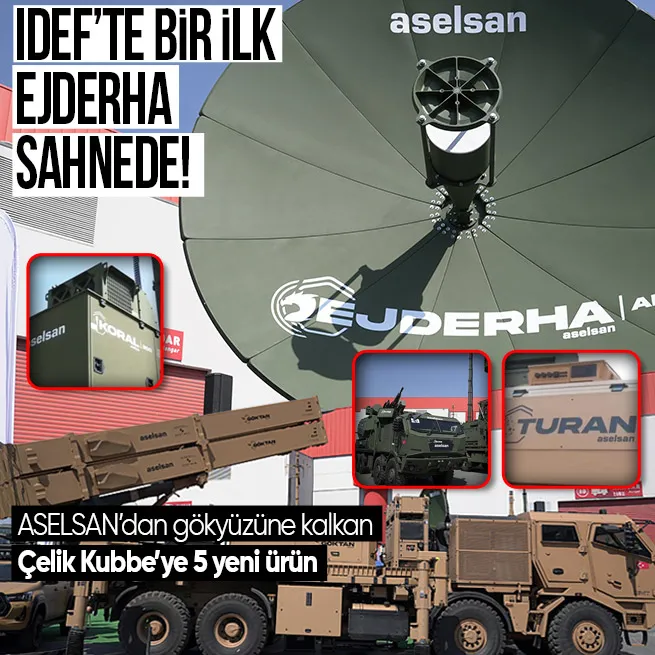ASELSANın 5 yeni ürünü görücüye çıktı! Çelik Kubbeye entegre olacak