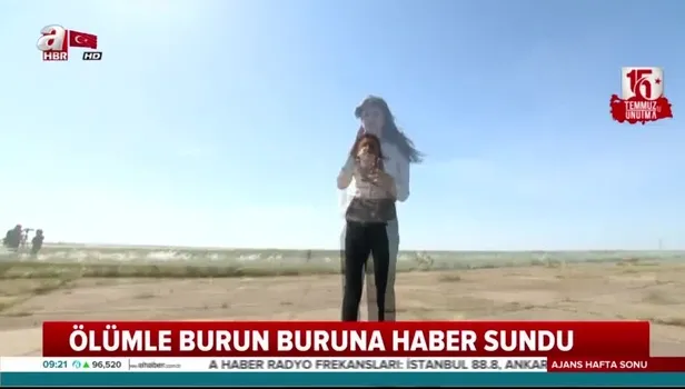 Ölümle burun buruna haber sundu